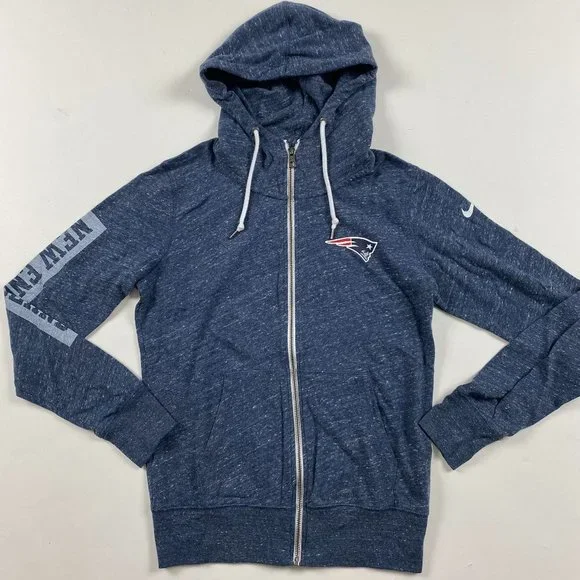 New England Patriots Nike Full Zip Hoodie Women's Medium - Picture 1 of 8
